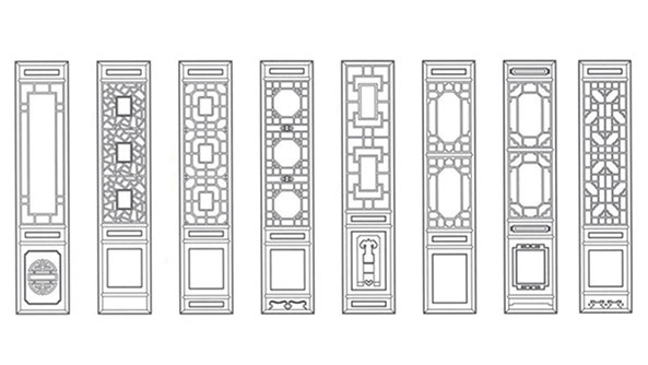 潍坊喜迎门中式花格CAD设计图样式大全